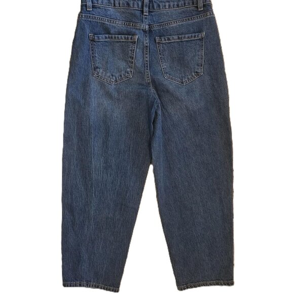 Time and Tru Women's Jeans Size 4 NWT High Rise Barrel Cropped - Picture 3 of 6